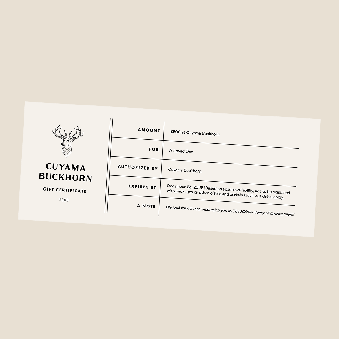 Hotel Gift Certificate (Digital)