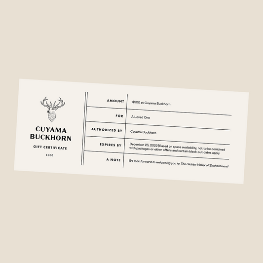 Hotel Gift Certificate (Digital)
